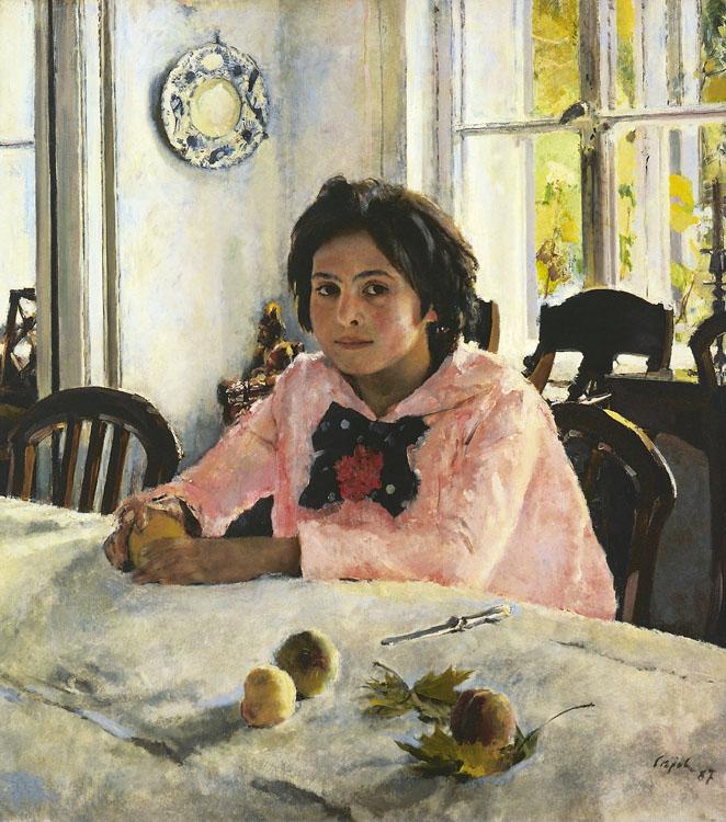 Valentin Aleksandrovich Serov Girl with Peaches (nn02) Germany oil painting art